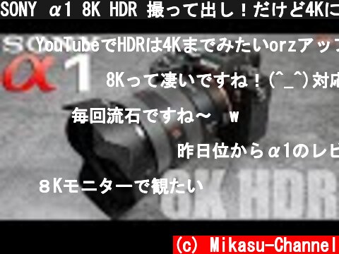 SONY α1 8K HDR 撮って出し！だけど4Kにされてしまった💧  (c) Mikasu-Channel